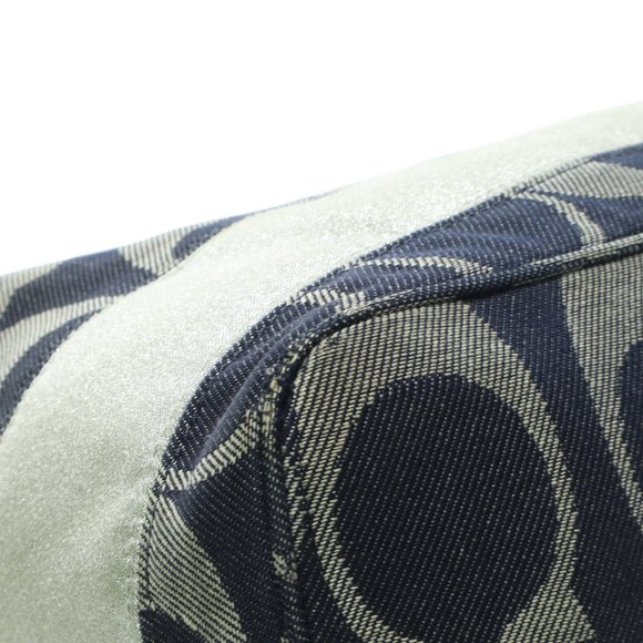 Coach Monogram Denim and Gray Canvas Shoulder Bag Purse - Picture 10 of 15